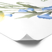 Poster Panneau fleur sauvage Baby shower BIENVENUE (Coin)