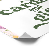 Poster Panneau fleur sauvage Baby shower rose Cartes et C (Coin)