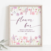 Poster Panneau Fleur sauvage Boho rose