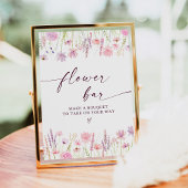 Poster Panneau Fleur sauvage Boho rose