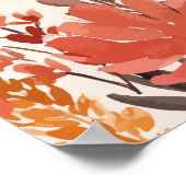 Poster Panneau Fleur sauvage Boho Terracotta Fall (Coin)