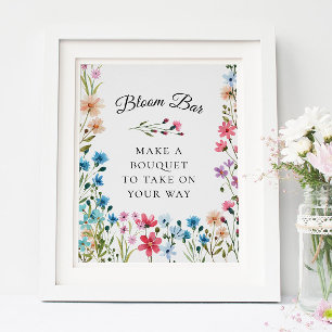 Poster Panneau fleur sauvage de la barre de fleurs ou de 