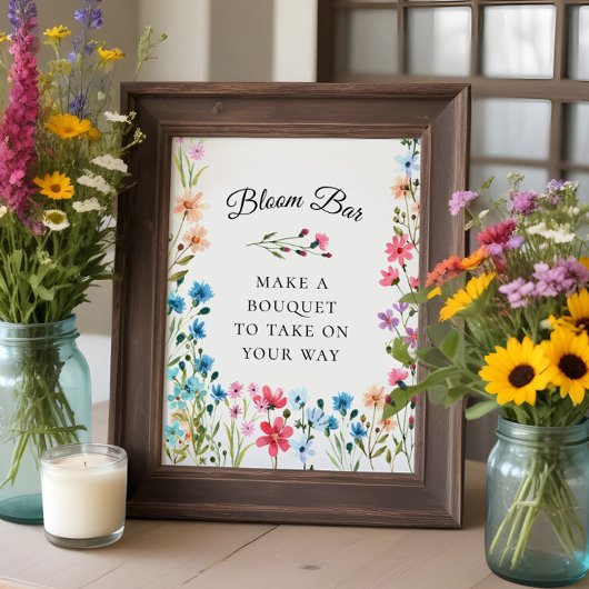 Poster Panneau fleur sauvage de la barre de fleurs ou de