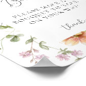 Poster Panneau fleur sauvage de la barre de flux de Fêtes (Coin)