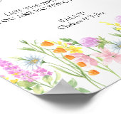 Poster Panneau fleur sauvage de la barre de Mariage Flora (Coin)