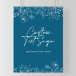 Poster Panneau Fleur sauvage de marine Calligraphie texte<br><div class="desc">Ce panneau de calligraphie texte personnalisé fleur sauvage marine est parfait pour un mariage rustique ou douche nuptiale. Le design comprend des fleurs sauvages de prairie peintes à la main et neutres,  assemblées dans un bouquet floral sans soudure et plein de charme,  évoquant la beauté naturelle.</div>