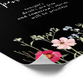 Poster Panneau Fleur sauvage du Mariage du jardin multico (Coin)