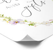 Poster Panneau fleur sauvage et carte-cadeau rose (Coin)