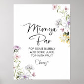 Poster Panneau fleur sauvage Fête des mariées Mimosa Bar (Devant)