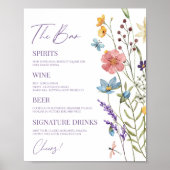 Poster Panneau fleur sauvage Fleur Fleur Florale Mariage  (Devant)