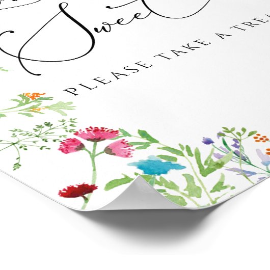 Poster Panneau Fleur Sauvage L'amour est Doux Prenez un T (Coin)