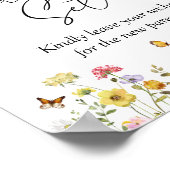 Poster Panneau fleur sauvage Notre Baby shower Ensemble d (Coin)