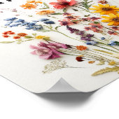 Poster Panneau Fleur sauvage Pressé Fleurs Cartes et Cade (Coin)