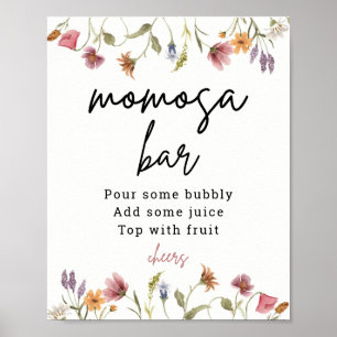 Poster Panneau Fleur sauvage Ressort Baby shower Momosa