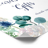 Poster Panneau Fleurs blanches classiques Cartes et cadea (Coin)