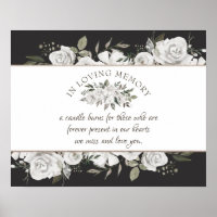 Panneau Fleurs Blanches Vintage Cherish En Mémoire