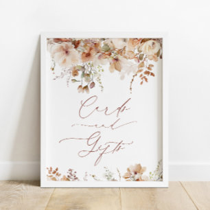 Poster Panneau Fleurs de Jardin Cartes de Baby shower et