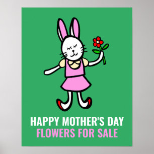 Poster Panneau Fleurs en Soldes, Soldes personnalisées po