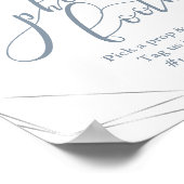 Poster Panneau floral bleu Dusty personnalisé (Coin)