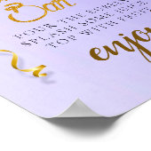 Poster Panneau Floral Élégant Baby shower Mimosa Bar (Coin)