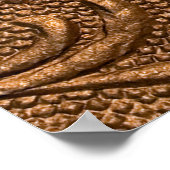 Poster panneau floral gaufré, cuivre (Coin)