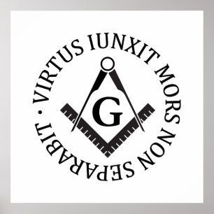 Poster Panneau franc-maçonnerie