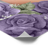 Poster Panneau funéraire photo argent violet (Coin)