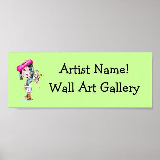 Poster Panneau Galerie d'art sur commande (Devant)