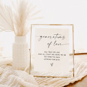 Poster Panneau Génération d'amour | Panneau Mariage moder