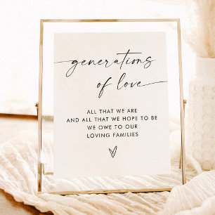 Poster Panneau Génération d'amour Panneau Mariage moder