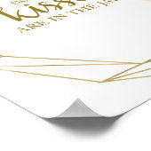 Poster Panneau géométrique floral rose baiser combien (Coin)