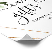 Poster Panneau Gold Frame Bourgogne Floral Cartes et Cade (Coin)