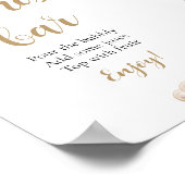 Poster Panneau Gold Pearls et Prosecco Champagne Mimosa B (Coin)