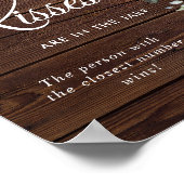 Poster Panneau Greenery Floral Rustique Bois Combien de B (Coin)