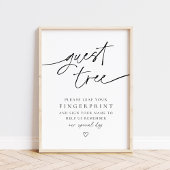 Poster Panneau Guest Tree Fingerprint GuestBook