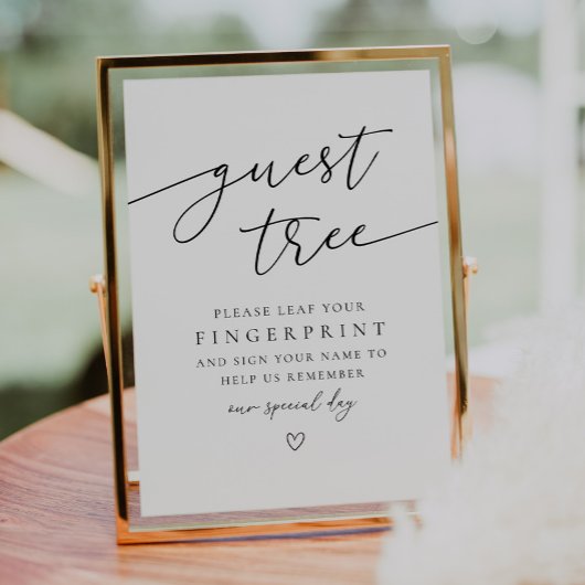 Poster Panneau Guest Tree Fingerprint GuestBook