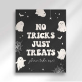 Poster Panneau Halloween Fantôme Effrayant Pas de Farces