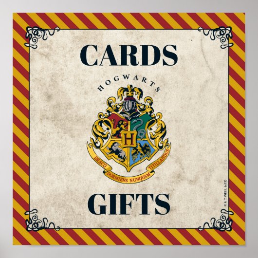 Poster Panneau Harry Potter Hogwarts Cartes et Cadeaux d' (Devant)