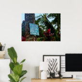 Poster Panneau Hawaii "Vêtements facultatifs" (Bureau à domicile)