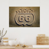 Poster Panneau historique Route 66, Arizona (Cuisine)