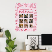 Poster Panneau « How Old Were Bride & Groom » Dessiné à l (Bureau à domicile)
