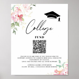 Poster Panneau imprimable de remise des diplômes floraux