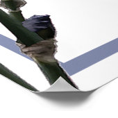 Poster Panneau Iris Bleu/ Juste Mariés (Coin)