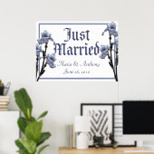 Poster Panneau Iris Bleu/ Mariés (Bureau à domicile)