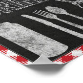 Poster Panneau Je fais la nourriture de fête BBQ Nourritu (Coin)