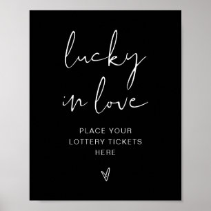 Poster Panneau JOVI Edgy Black Modern Chanceux en Amour
