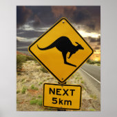 Poster Panneau Kangaroo, Australie (Devant)