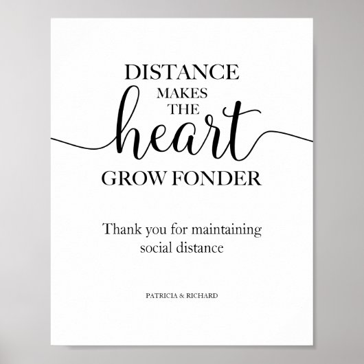 Poster Panneau L'absence Fait Grandir L'amour (Devant)