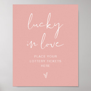 Poster Panneau LEAH Vibrant Rose Pastel Chanceux en Amour