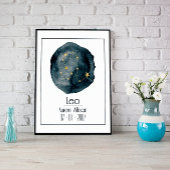Poster Panneau Leo Zodiac : Nom personnalisé et anniversa